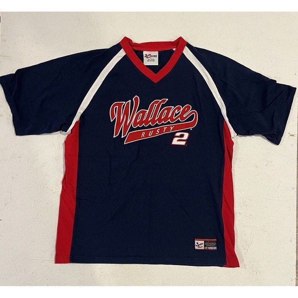 Vintage NASCAR Rusty Wallace Racing #2 Jersey Shirt Mens Large By Chase - Picture 1 of 8